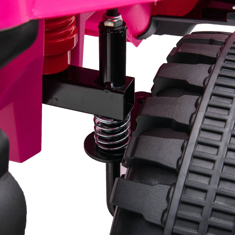 DAKOTT 12V Electric Off Road Ride On Truck with Remote Control for Kids - Pink