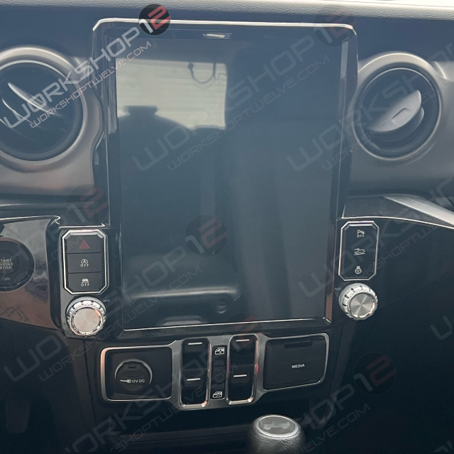 Jeep Wrangler 2018-2021 Workshop 12 Tesla-Style Screen Workshop 12