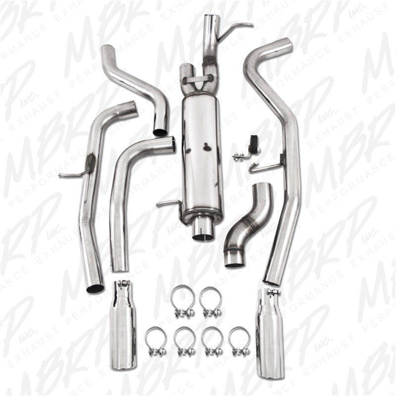 MBRP 09-11 Chev/GMC Colorado/Canyon 5,3 L V8 EC/CC-SB Cat Back Double Split Sortie arrière T409