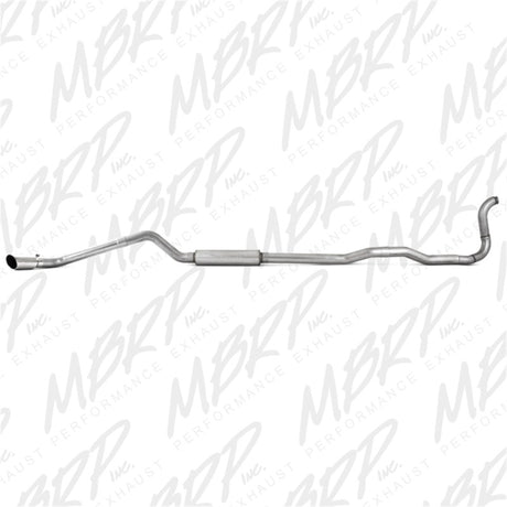 Système d'échappement en aluminium à sortie simple côté turbo arrière MBRP 88-93 Dodge 2500/3500 Cummins 4WD UNIQUEMENT