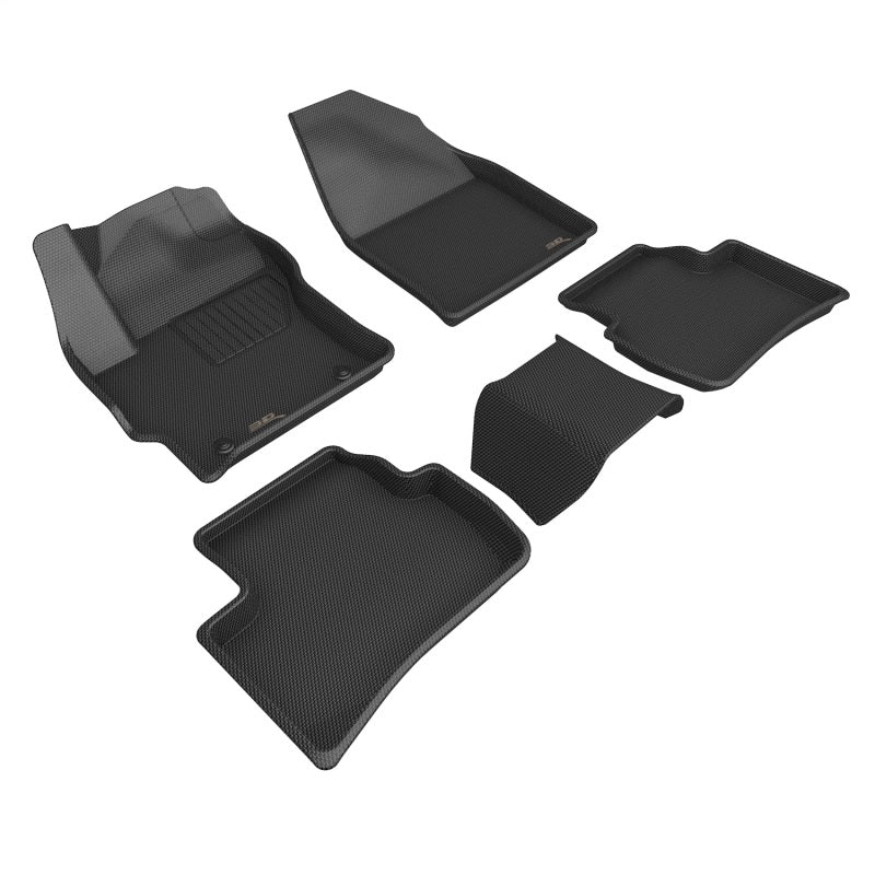 Tapis de sol 3D MAXider 22-23 Toyota Corolla Cross AWD Kagu Noir - Rangée 1/2