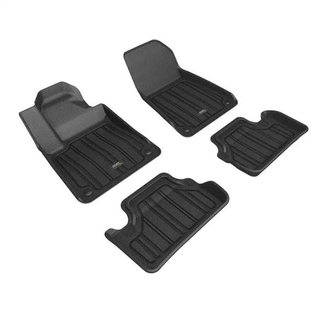 3D MAXpider 2018-2019 Tesla Model 3 Kagu 1st&2nd Row Floormats - Black 3D MAXpider