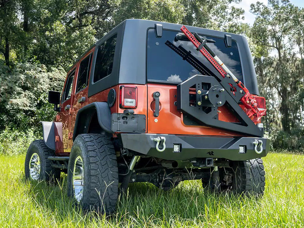 Rugged Ridge XOR Rear Bumper w/Swing Out Tire Carrier I '07- '18 Jeep JK Wrangler