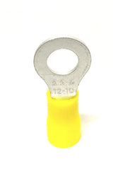 12-10 VINYL RING TERMINAL ELECTRICAL CONNECTOR YELLOW YOU CHOOSE SIZE ACDCWIREANDSUPPLY