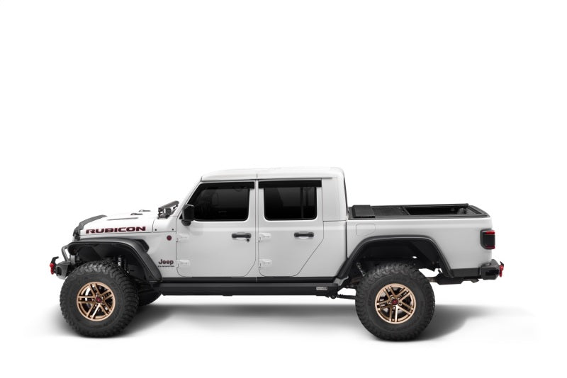 Couvre-tonneau Armis avec rails Max Track pour Jeep Gladiator 20-22 Rugged Ridge avec système Trail Rail - Tex. Blk