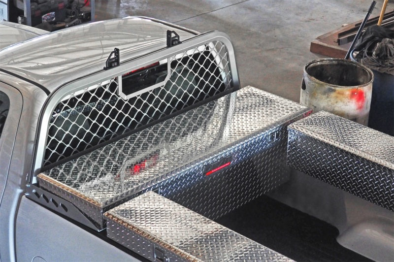 Deezee 15-23 Chevrolet Colorado Cargo Management Cab Rack - Silver Mesh