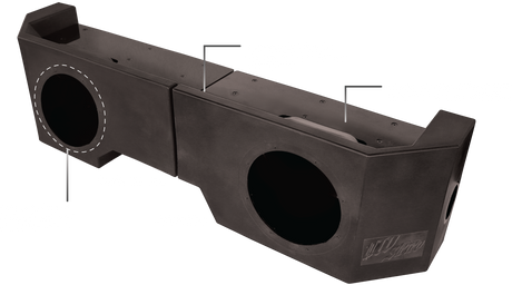 Can-Am® Defender Vented 10" Passenger Subwoofer Enclosure Unloaded | UTVS-DEF-VENC-PASS