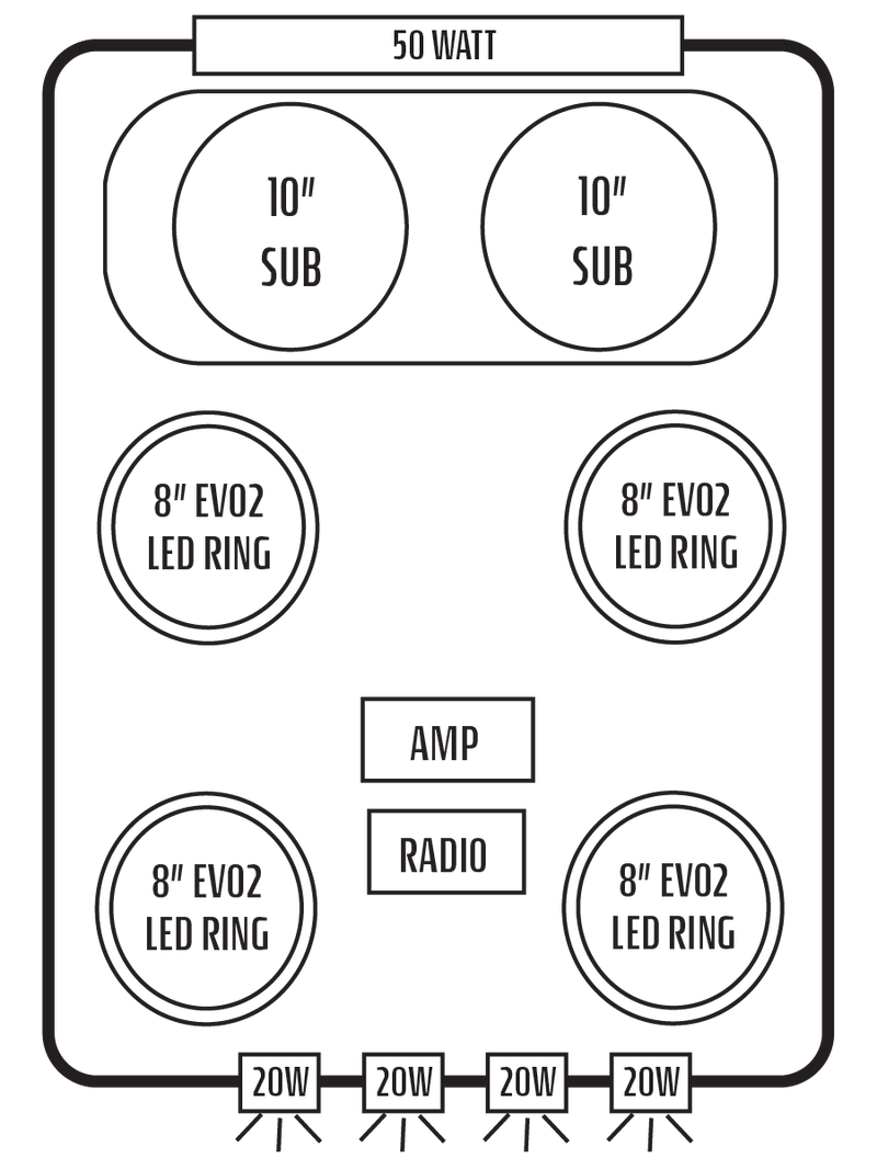 2026+ Can-Am Defender MAX HD11 Limited/Cab Stereo Tops (4-Door)