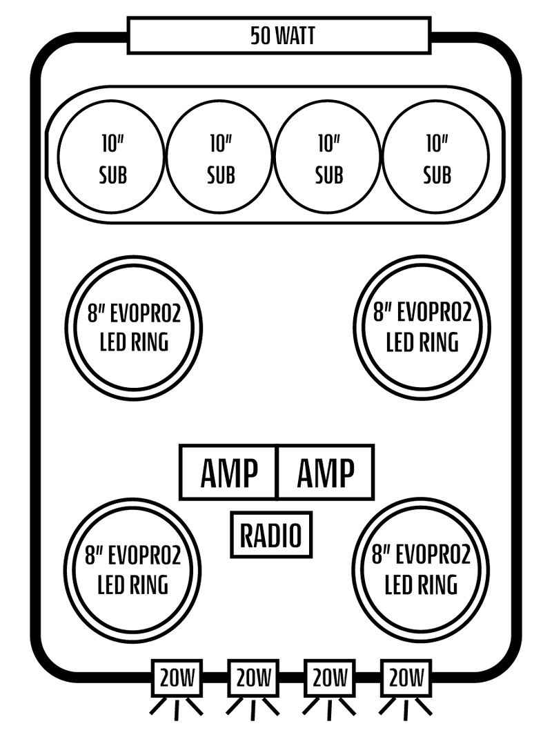 2016-2025 Can-Am Defender MAX HD7-HD10 Limited/Cab Stereo Tops (4-Door)