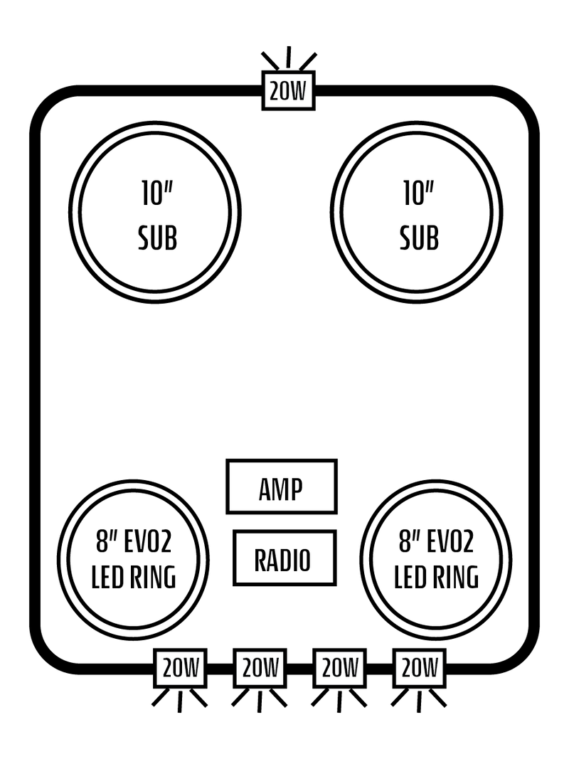 2016-2025 Can-Am Defender HD7-HD10 Limited/Cab Stereo Tops (2-Door)