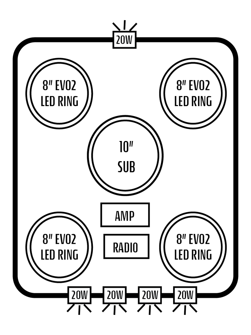 2016-2025 Can-Am Defender HD7-HD10 Limited/Cab Stereo Tops (2-Door)