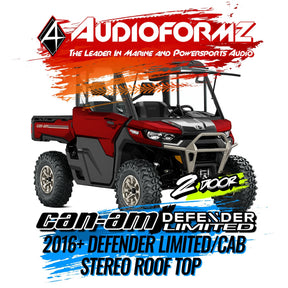 2016-2025 Can-Am Defender HD7-HD10 Limited/Cab Stereo Tops (2-Door) Can-Am