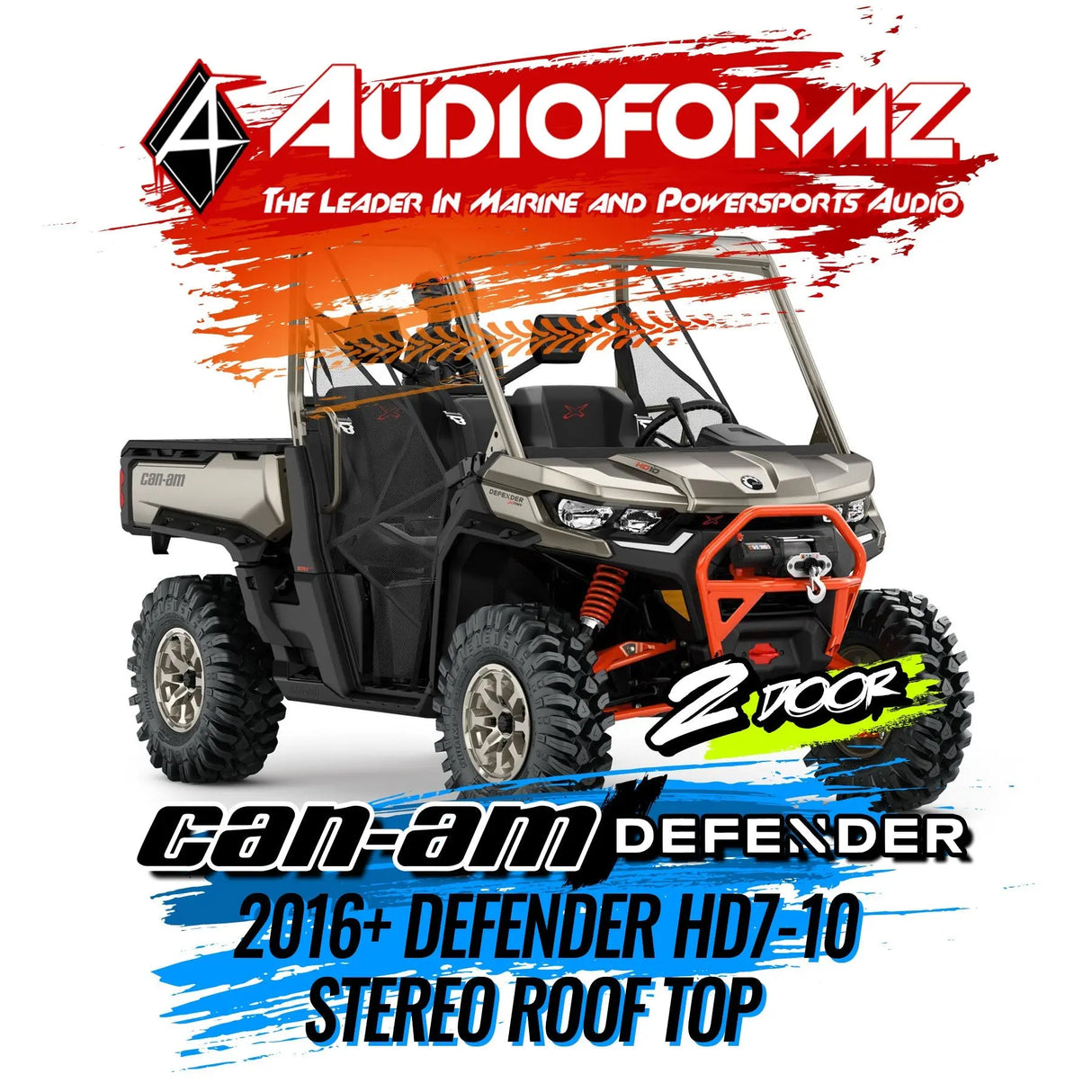 2016+ Can-Am Defender HD7-HD10 Stereo Tops (2-Door) Can-Am