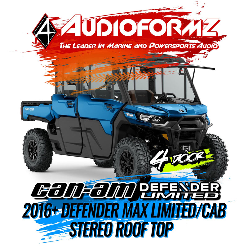 2016-2025 Can-Am Defender MAX HD7-HD10 Limited/Cab Stereo Tops (4-Door)