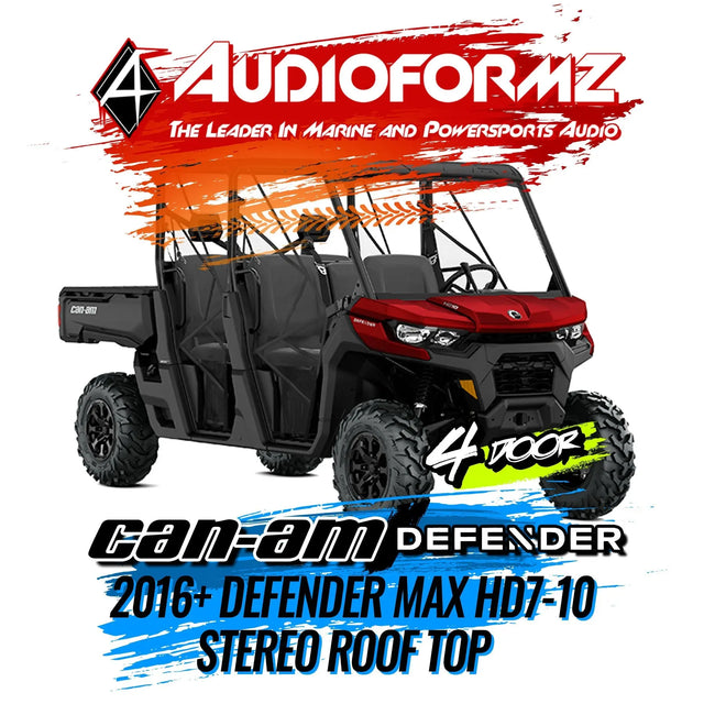 2016+ Can-Am Defender MAX HD7-HD10 Stereo Tops (4-Door) Can-Am