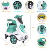 Didida 6V Dual Drive Kids Ride on Car with Automatic Bubble Function and Fun Accessories
