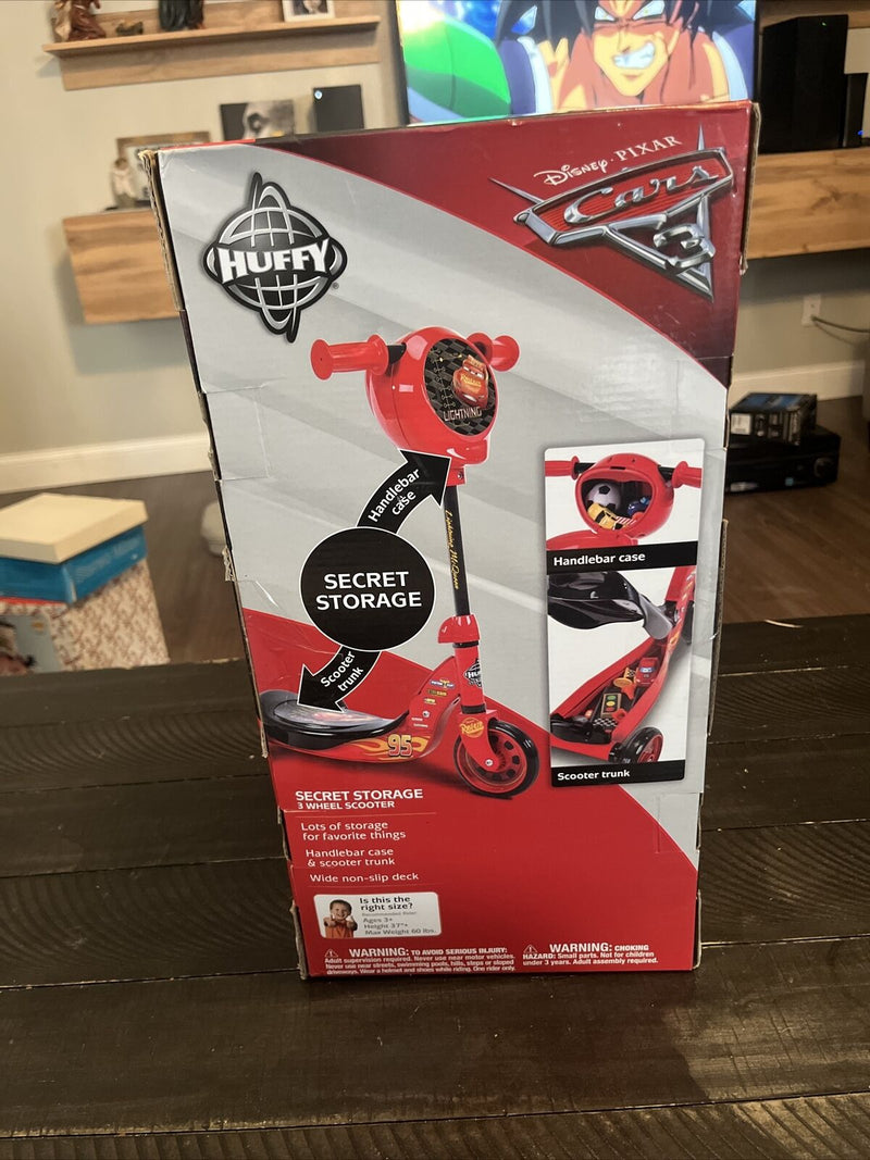 Disney Cars 3 Wheel Battery Operated Scooter with Secret Storage by Huffy