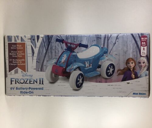 Disney Frozen 2 Kid Trax Quad 6V Battery-Powered Ride-On for Endless Fun!