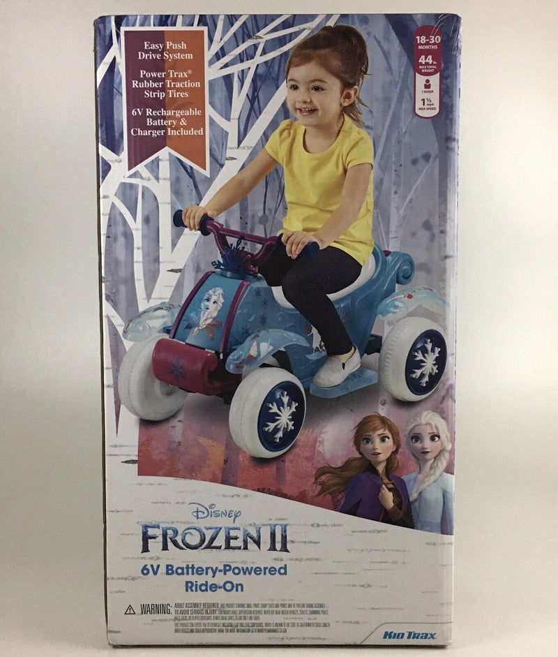 Disney Frozen 2 Kid Trax Quad 6V Battery-Powered Ride-On for Endless Fun!