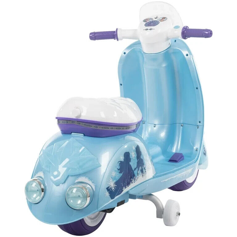 Disney Frozen 6V Euro Scooter Ride-On Battery-Powered Toy by Huffy, Blue