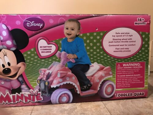 Disney Minnie Mouse 6V Quad Ride On for Toddlers 18+ Months - Brand New in Box