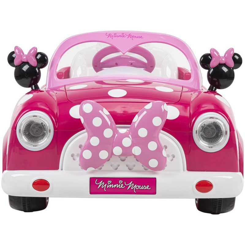 Disney Minnie Mouse Convertible 6-Volt Electric Ride-On Car for Young Fans