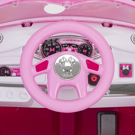Disney Minnie Mouse Convertible 6-Volt Electric Ride-On Car for Young Fans