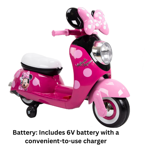 Disney Minnie Mouse Electric Ride-On Scooter for Girls - Brand New Battery-Powered Toy