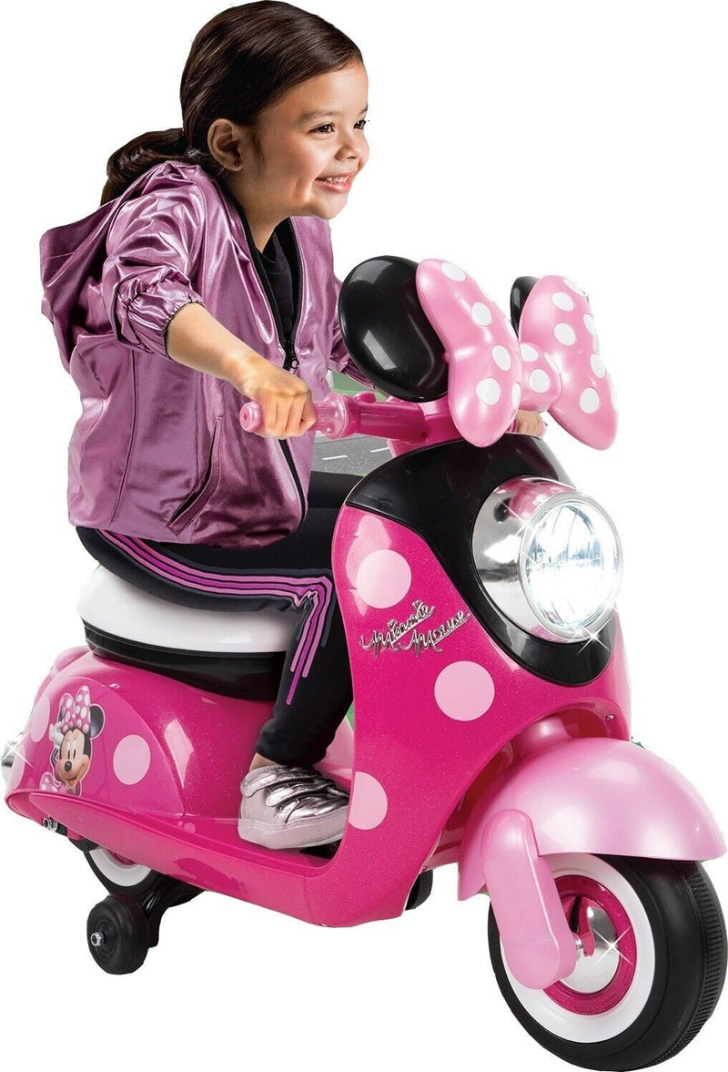 Disney Minnie Mouse Electric Ride-On Scooter for Girls - Brand New Battery-Powered Toy