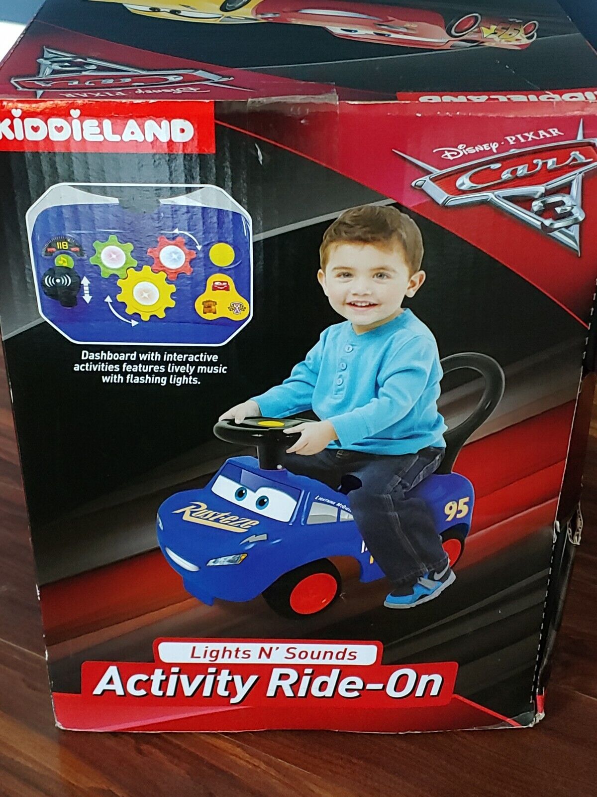 Disney Pixar Cars 3 Lightning Mcqueen Activity Ride On Toy for Toddlers (12-36 Months)