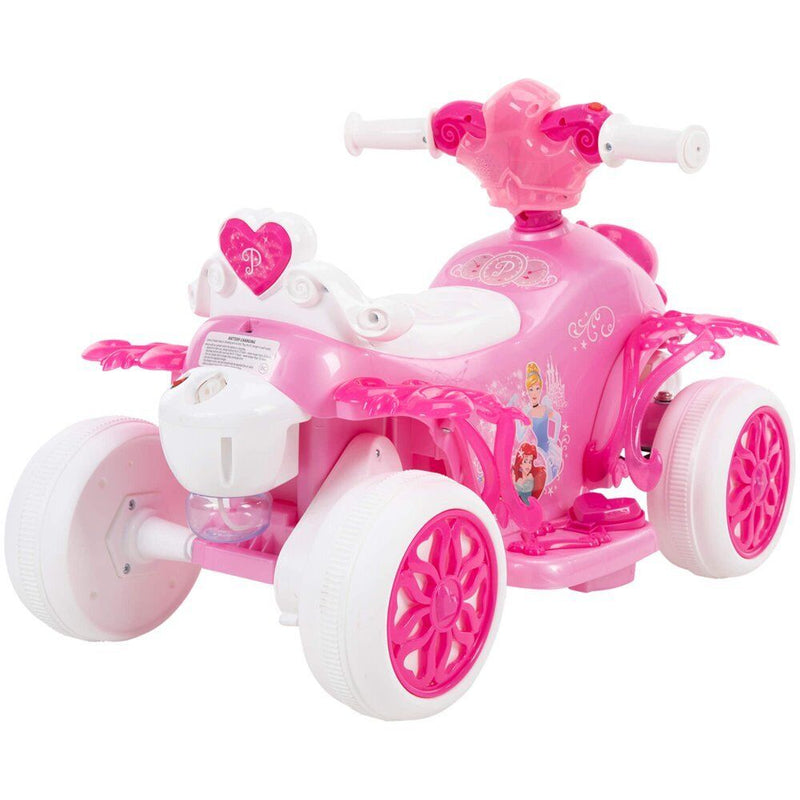 Disney Princess Electric Ride-On Quad with Bubble Action Exhaust in Pink by Huffy