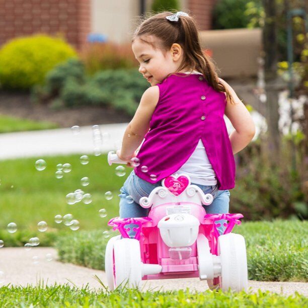 Disney Princess Pink Electric Ride-On Car for Little Girls with LED Lights and Sound Effects