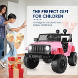 DIY 12V Electric SUV Ride-On Toy with Remote Control, LED Lights, and MP3 Player