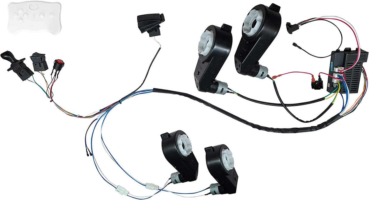 DIY 24V Kids Ride-On Car Modification Kit with Remote Control and Full Wiring Set
