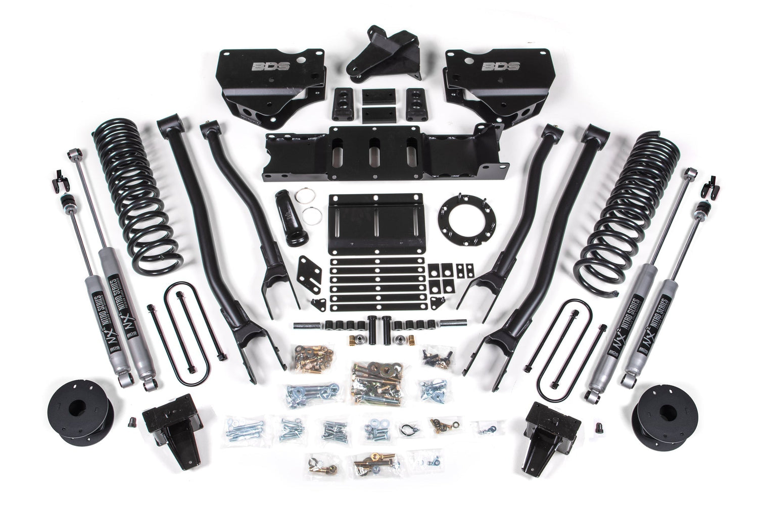 5.5 Inch Lift Kit w/ 4-Link | Ram 3500 w/ Rear Air Ride (19-24) 4WD | Gas BDS Suspension