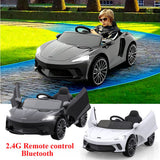 Double Door 12V Electric Ride-On Car for Kids with 2 Speed Options