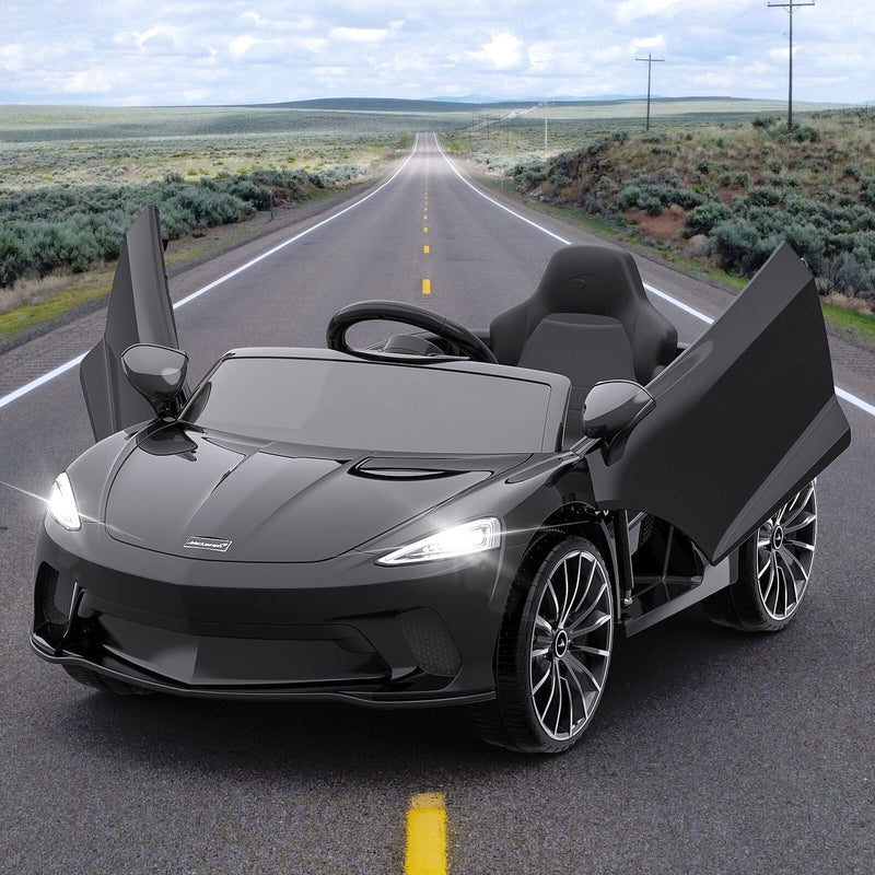 Double Door 12V Electric Ride-On Car for Kids with 2 Speed Options