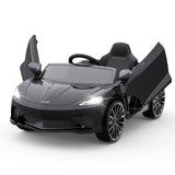 Double Door 12V Electric Ride-On Car for Kids with 2 Speed Options