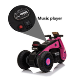 Double the Fun: Pink 3-Wheel Electric Motorcycle for Kids