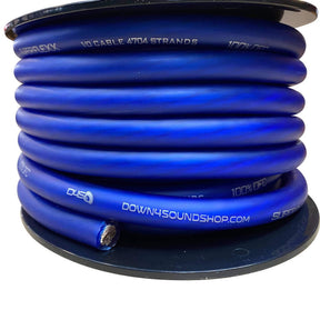 Down4Sound OFC 1/0 Gauge Blue - By The Foot Down4Sound
