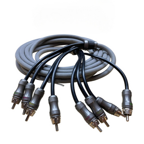 DOWN4SOUND 16 FT 4-CHANNEL TWISTED PAIR RCA INTERCONNECT CABLE Down4Sound