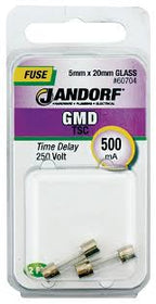 Jandorf Time Delay 250 Volt 500 mA Fuse #60704 Jandorf