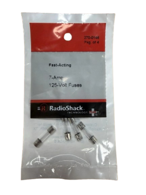 RadioShack 7A 125V 5x20mm Fast Acting Glass Fuse 270-0146 RadioShack