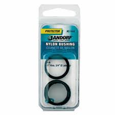 Jandorf Conduit Bushing, Nylon, Black, 3/4 in Dia Panel Hole, 1/4 in Thick Panel 3pk #61444 Jandorf