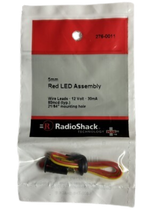 RadioShack 5mm Red LED Assembly 12V 30mA 80mcd 276-0011 RadioShack