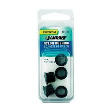 Jandorf Conduit Bushing, Nylon, Black, 5/16 In Dia Panel Hole, 0.406 In Thick Panel 5pk #61442 Jandorf
