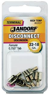JANDORF TERMINAL DISCONNECT F22-18 HIGH TEMP .25 TAB 60937 Jandorf