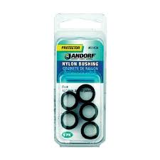 Jandorf Conduit Bushing, Nylon, Black, 3/8 in Dia Panel Hole, 1/4 in Thick Panel 5pk #61434 Jandorf