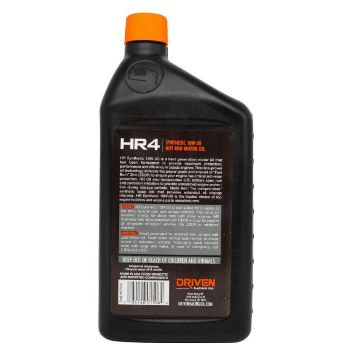Driven Racing Oil HR4 10W-30 Synthetic Hot Rod Oil (01506)