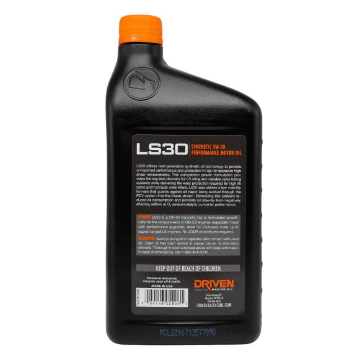 Driven Racing Oil LS30 5W-30 Synthetic Street Performance Oil (02906)